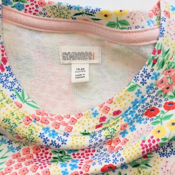 Gymboree Baby Girl Short Sleeves Floral Print Dress - Picture 5 of 7